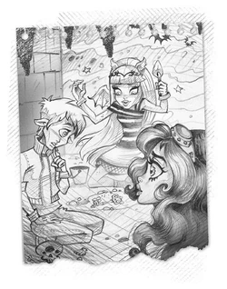 Cy Clops, a cyclops student with scruffy hair and a single green eye