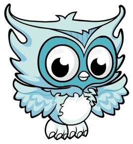 Sir Hoots A Lot, a cotton candy blue owl