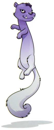 Rhuen, the ghostly pet ferret of Spectra Vondergeist